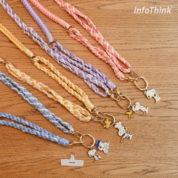 送禮520【infoThink】史努比系列手機編織頸掛繩(兩用款)-三款任選(快速出貨)