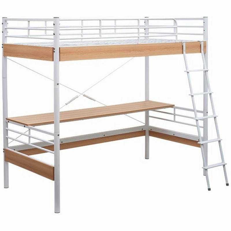 システムベッド ロフトベッド システムベット ロフトベット 学習机 学習デスク ベッド パイプベッド おしゃれ ロフトシステムベッド Luudo ルード 2色対応 通販 Lineポイント最大get Lineショッピング