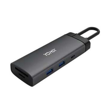 YOMIX 優迷 Type-C 七合一可攜帶式多功能hub傳輸擴充集線器