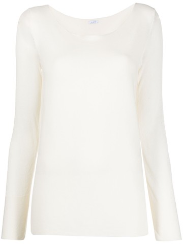 Malo - cotton knitted top - women - Cotton - 44 - White