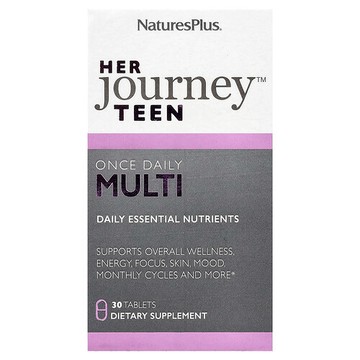 NaturesPlus, Her Journey™ Teen, Once Daily Multi, 30 Tablets