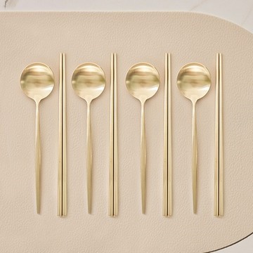 DALPAENGI LIVING Cuisine De Maman 經典餐具組勺筷  湯匙 + 筷子  1組  金色