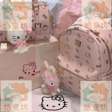 台灣-出貨🔥 HelloKitty 旅行 背包 2026 新款 小衆 大學生 通懃 書包 百搭 高級 雙肩包