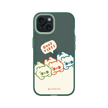 iPhone 15 Clear 憂墨綠 - 爽爽貓 Song Song Meow by SECOND - 加倍好運