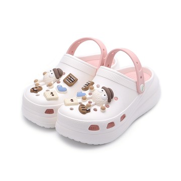 豪利來 餅乾厚底洞洞鞋 白 女鞋