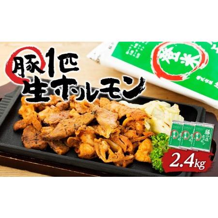 ふるさと納税 豚一匹生ホルモン2.4kg（約13〜15人分／800ｇ×3パック） 宮城県登米市