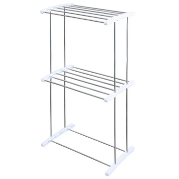 PaN EASY LIFE 不鏽鋼迷你雙層曬衣架  950 x 460 x 295mm  白色