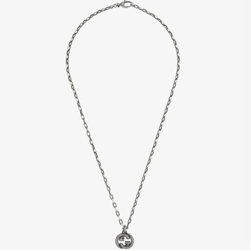 GUCCI 古馳 INTERLOCKING G項鍊 925銀