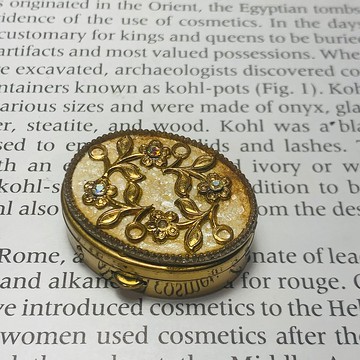 Vintage 花朵寶石古典飾品盒