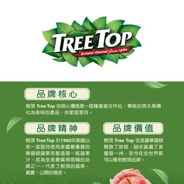 [即期、瑕疵專區]  TREE TOP樹頂 100%蘋果汁、柳橙汁、水蜜桃果汁 200ml-2L x6入(箱購)