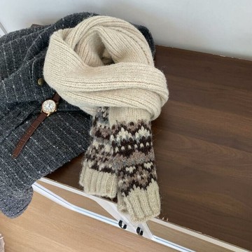 羊毛提花針織圍巾112309