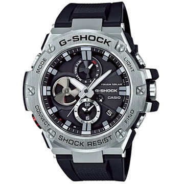 CASIO 卡西歐 G-SHOCK  G-STEEL 系列藍芽太陽能電力 高密度分層防護構造 GST-B100-1A_53.8mm