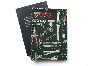 布書衣 復古文具 深綠色  新版本附書簽帶