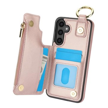 零錢包卡包適用三星S24ultra手機殼s23FE女s22U 保護套s21+指環扣s24plus名片放卡手機殼高檔皮質后蓋cover