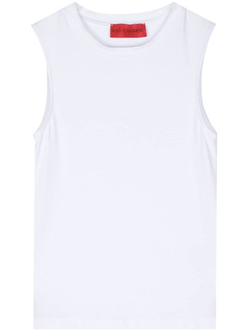 Wild Cashmere - stretch-cotton tank top - women - Elastane/Cotton - 40 - White