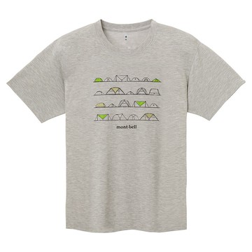 【【蘋果戶外】】mont-bell 1114570 HCH 炭灰【中性】Wickron 短袖排汗衣 TENT 帳篷 排汗T恤 機能衣