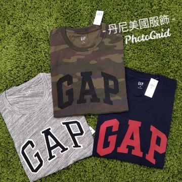 (出清買到賺到)GAP 經典大logo 男版男款 短T 短TEE 灰色 迷彩 全新正品 現貨秒發