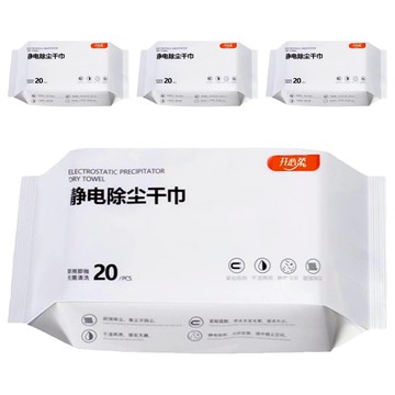 開心柔 靜電除塵拖把替換布乾紙巾 20張  29 x 21cm  4包