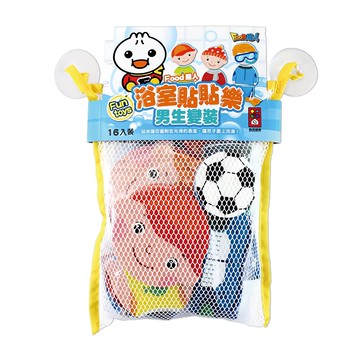 風車 FOOD超人 浴室貼貼樂 16入裝  男生變裝 多色  1組