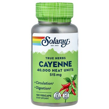 Solaray, 真實草本，辣椒，515 毫克，100 粒素食膠囊