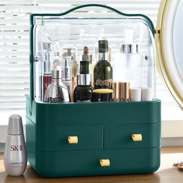 收納盒網紅化妝品防塵家用化妝盒大容量ins風梳妝臺護膚品置物架