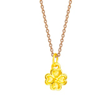 Jove gold JoveGold漾金飾 幸福四季立體硬金墜子 送項鍊