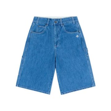 Converse Washed Denim 女款 藍色 休閒 穿搭 牛仔褲 5分褲 短褲 WCH672-UHA