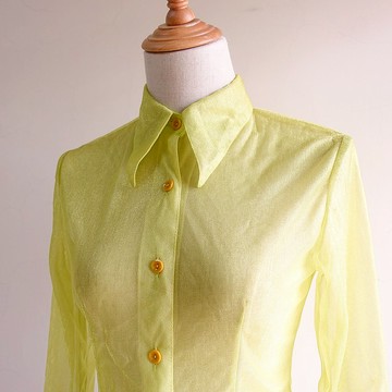 │Slowly│ 螢光綠/古著襯衫 │vintage.復古.文藝.