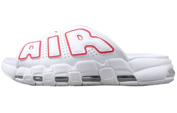 WMNS AIR MORE UPTEMPO SLIDE WHITE UNIVERSITY RED