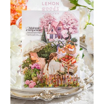 🍋檸檬青🍋新款現貨特價售完無補田野生活景觀叢書系列6款30枚入復古田野鄉村主題PET防水貼紙手帳造景裝飾素材