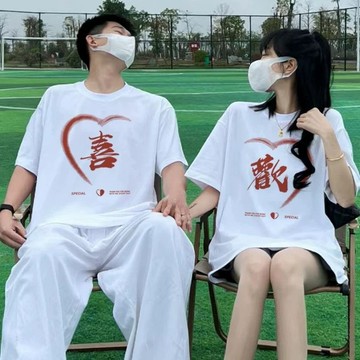 🚀隔日到貨🚀休閒情侶衣寬鬆上衣團體服夏季百搭情侶裝重磅大尺碼團體服t恤潮流可愛印花短袖卡通短袖日系t恤柔軟親膚棉質上衣