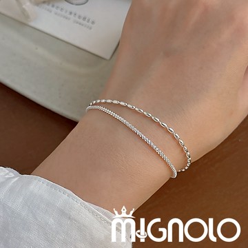 MIGNOLO💫平行微光手鍊｜米粒珠 雙層手鍊 氣質手鏈 簡約手鍊 女生手鍊 手環 女手鍊 閨蜜手鍊
