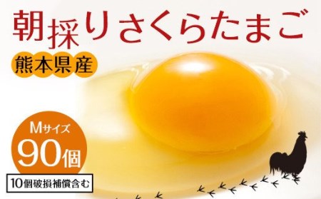 朝採り さくらたまご 90個（Mサイズ）卵 10個破損補償含む