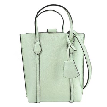 TORY BURCH 142616 品牌燙金LOGO迷你兩用托特包.淺綠