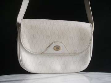 輝煌年代 OLD ERA _早期二手老包法國製DIOR老花肩背包(瑕疵品)