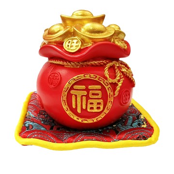 財神小舖 財源滾滾 小福袋擺件 ECH-1002  紅色  直徑5 x 5.7cm