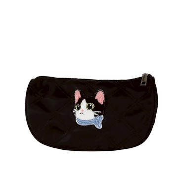 【Kiro貓】菠蘿包 賓士貓 格紋車縫 斜背【33006301】