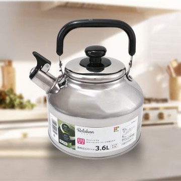 日本進口IH不鏽鋼廣口笛音壺-3.6L-1入