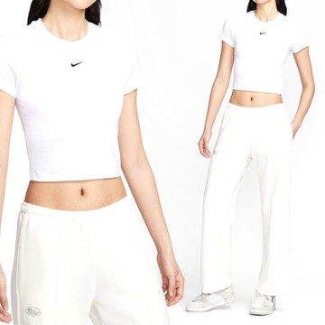 Nike As Nsw Nk Chll Knt Crp 女款 白色 經典 舒適 百搭 短版 短袖 HF9539-101