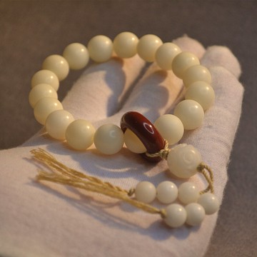 12/13mm圓珠白菩提根手串簡約素雅款菩提子手鏈