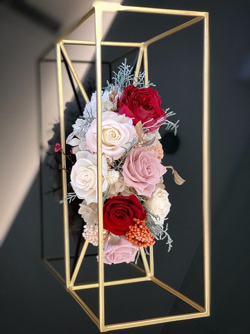 壁掛框花 立體金框花 開幕慶花禮 入厝禮 餐桌花 永生花 不凋花