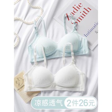 超薄款內衣女大胸顯小無鋼圈涼感透氣不悶熱聚攏小胸學生少女胸罩
