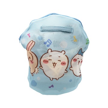 吉伊卡哇-圓形手提雙層洗衣袋-藍-2入