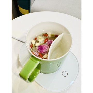 一體式過濾帶茶隔茶杯水杯刻字陶瓷平底杯可加熱辦公室神器大容量