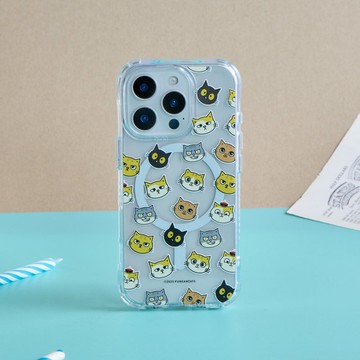 黃阿瑪表情貼亂花抗黃防摔MagSafe iPhone手機殼