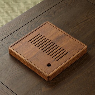 哲明雅集茶盤 小型儲水小號功夫茶具托盤瀝水竹茶臺家用簡約日式