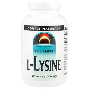 Source Naturals, L-賴氨酸，500 毫克，200 粒膠囊
