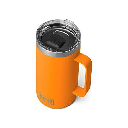 YETI Rambler 24 oz Mug, Vacuum Insulated, Stainless Steel with MagSlider Lid, King Crab Orange並行輸入