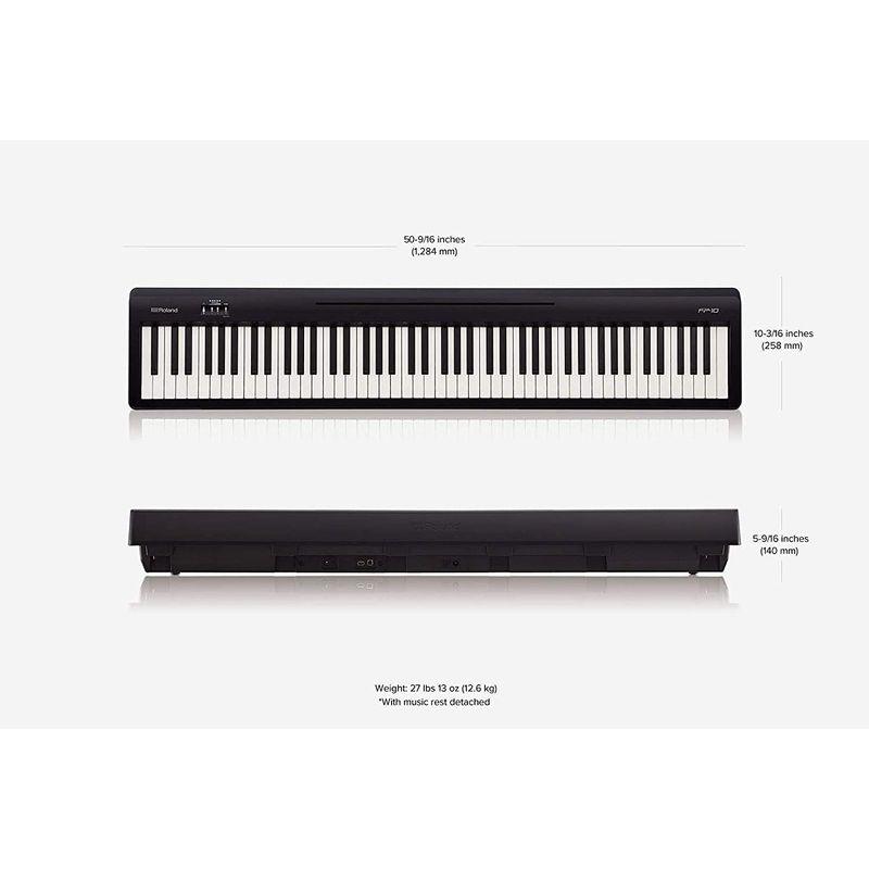 電子ピアノ X型スタンドセットRoland ローランド DigitalPiano 88鍵盤 FP-10 BK ブラック (ヘッドホン セット