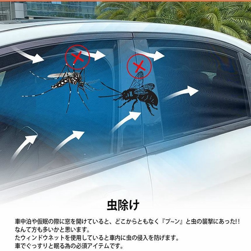 車中泊 車用網戸 遮光サンシェード 2枚入り カーテン車カー用品 虫よけ 日除け 通販 カーテン リア 車中泊 日除け 2枚入り 遮光サンシェード 虫よけ 車用網戸